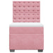 Pat box spring cu saltea, roz, 90x190 cm, catifea - WALTI WALTI