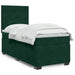 Pat box spring cu saltea, verde închis, 90x200 cm, catifea - WALTI WALTI