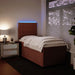 Pat box spring cu saltea, roz, 90x200 cm, catifea - WALTI WALTI