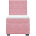 Pat box spring cu saltea, roz, 90x200 cm, catifea - WALTI WALTI