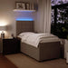 Pat box spring cu saltea, gri deschis, 90x200 cm, catifea - WALTI WALTI
