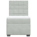Pat box spring cu saltea, gri deschis, 90x200 cm, catifea - WALTI WALTI