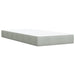 Pat box spring cu saltea, gri deschis, 90x200 cm, catifea - WALTI WALTI