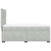 Pat box spring cu saltea, gri deschis, 90x200 cm, catifea - WALTI WALTI