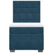 Pat box spring cu saltea, albastru, 90x200 cm, catifea - WALTI WALTI