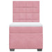 Pat box spring cu saltea, roz, 90x200 cm, catifea - WALTI WALTI
