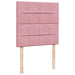 Pat box spring cu saltea, roz, 90x200 cm, catifea - WALTI WALTI