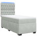 Pat box spring cu saltea, gri deschis, 90x200 cm, catifea - WALTI WALTI