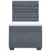 Pat box spring cu saltea, gri închis, 90x200 cm, catifea - WALTI WALTI