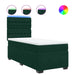 Pat box spring cu saltea, verde închis, 90x200 cm, catifea - WALTI WALTI