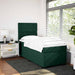 Pat box spring cu saltea, verde închis, 90x200 cm, catifea - WALTI WALTI
