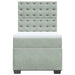 Pat box spring cu saltea, gri deschis, 90x200 cm, catifea - WALTI WALTI