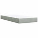 Pat box spring cu saltea, gri deschis, 90x200 cm, catifea - WALTI WALTI