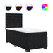 Pat box spring cu saltea, negru, 90x200 cm, catifea - WALTI WALTI