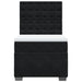 Pat box spring cu saltea, negru, 90x200 cm, catifea - WALTI WALTI