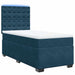 Pat box spring cu saltea, albastru, 90x200 cm, catifea - WALTI WALTI