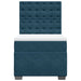 Pat box spring cu saltea, albastru, 90x200 cm, catifea - WALTI WALTI