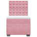 Pat box spring cu saltea, roz, 90x200 cm, catifea - WALTI WALTI