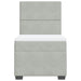 Pat box spring cu saltea, gri deschis, 100x200 cm, catifea - WALTI WALTI