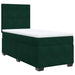 Pat box spring cu saltea, verde închis, 100x200 cm, catifea - WALTI WALTI