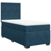Pat box spring cu saltea, albastru, 100x200 cm, catifea - WALTI WALTI