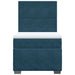 Pat box spring cu saltea, albastru, 100x200 cm, catifea - WALTI WALTI