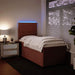 Pat box spring cu saltea, roz, 100x200 cm, catifea - WALTI WALTI