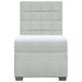 Pat box spring cu saltea, gri deschis, 100x200 cm, catifea - WALTI WALTI