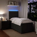 Pat box spring cu saltea, negru, 100x200 cm, catifea - WALTI WALTI