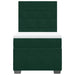 Pat box spring cu saltea, verde închis, 100x200 cm, catifea - WALTI WALTI