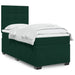 Pat box spring cu saltea, verde închis, 100x200 cm, catifea - WALTI WALTI