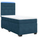 Pat box spring cu saltea, albastru, 100x200 cm, catifea - WALTI WALTI