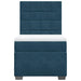 Pat box spring cu saltea, albastru, 100x200 cm, catifea - WALTI WALTI