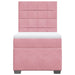Pat box spring cu saltea, roz, 100x200 cm, catifea - WALTI WALTI