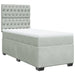 Pat box spring cu saltea, gri deschis, 100x200 cm, catifea - WALTI WALTI