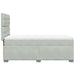 Pat box spring cu saltea, gri deschis, 100x200 cm, catifea - WALTI WALTI