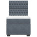 Pat box spring cu saltea, gri închis, 100x200 cm, catifea - WALTI WALTI