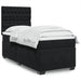 Pat box spring cu saltea, negru, 100x200 cm, catifea - WALTI WALTI