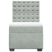 Pat box spring cu saltea, gri deschis, 100x200 cm, catifea - WALTI WALTI