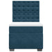Pat box spring cu saltea, albastru, 100x200 cm, catifea - WALTI WALTI