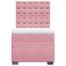 Pat box spring cu saltea, roz, 100x200 cm, catifea - WALTI WALTI