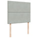 Pat box spring cu saltea, gri deschis, 120x190 cm, catifea - WALTI WALTI