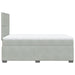 Pat box spring cu saltea, gri deschis, 120x190 cm, catifea - WALTI WALTI