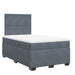 Pat box spring cu saltea, gri închis, 120x190 cm, catifea - WALTI WALTI