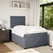 Pat box spring cu saltea, gri închis, 120x190 cm, catifea - WALTI WALTI