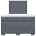 Pat box spring cu saltea, gri închis, 120x190 cm, catifea - WALTI WALTI