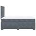 Pat box spring cu saltea, gri închis, 120x190 cm, catifea - WALTI WALTI
