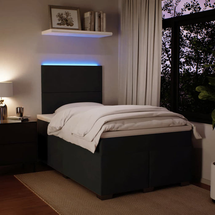 Pat box spring cu saltea, negru, 120x190 cm, catifea - WALTI WALTI