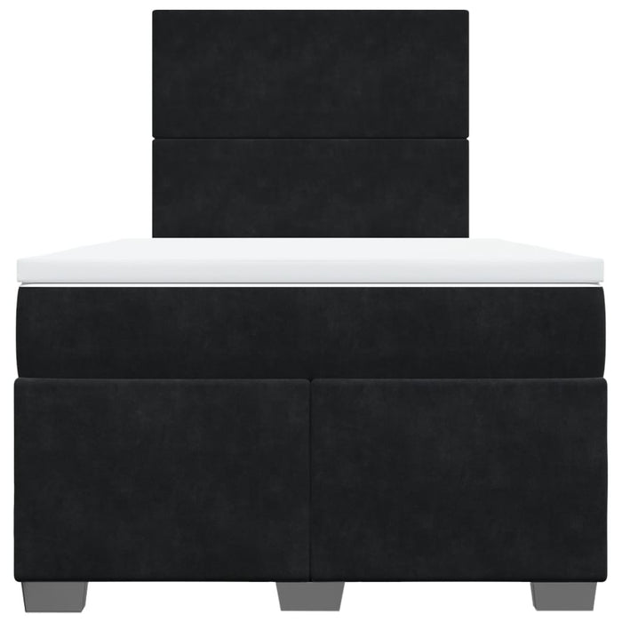 Pat box spring cu saltea, negru, 120x190 cm, catifea - WALTI WALTI