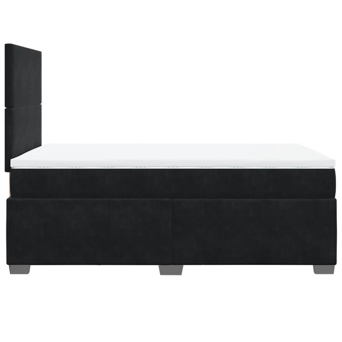 Pat box spring cu saltea, negru, 120x190 cm, catifea - WALTI WALTI